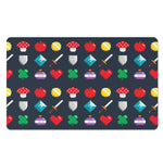 8-Bit Pixel Game Items Print Polyester Doormat
