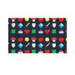 8-Bit Pixel Game Items Print Polyester Flag