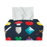 8-Bit Pixel Game Items Print Rectangle Tissue Box Cover