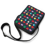 8-Bit Pixel Game Items Print Rectangular Crossbody Bag