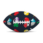 8-Bit Pixel Game Items Print Rugby Ball