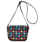 8-Bit Pixel Game Items Print Saddle Bag