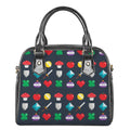8-Bit Pixel Game Items Print Shoulder Handbag