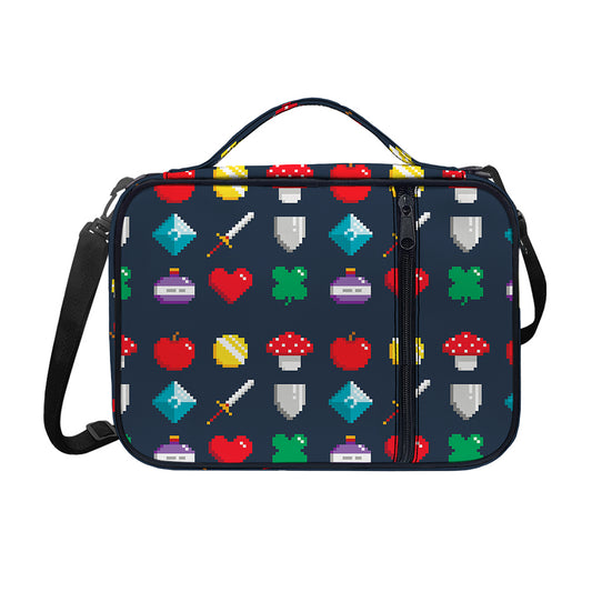 8-Bit Pixel Game Items Print Shoulder Strap Bible Bag
