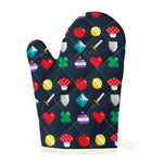 8-Bit Pixel Game Items Print Single Oven Mitt