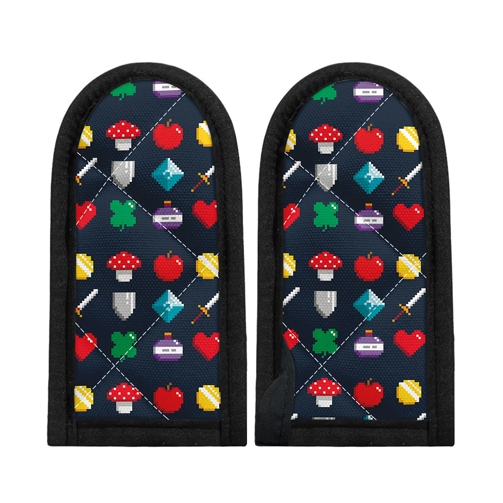 8-Bit Pixel Game Items Print Skillet Handle Cover