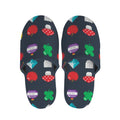 8-Bit Pixel Game Items Print Slippers