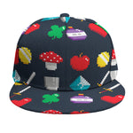 8-Bit Pixel Game Items Print Snapback Cap