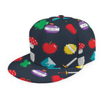 8-Bit Pixel Game Items Print Snapback Cap