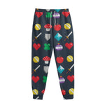 8-Bit Pixel Game Items Print Sweatpants