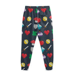 8-Bit Pixel Game Items Print Sweatpants