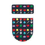 8-Bit Pixel Game Items Print Toilet Lid And Tank Cover Set