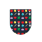 8-Bit Pixel Game Items Print Toilet Lid Cover