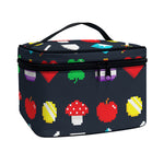 8-Bit Pixel Game Items Print Travel Makeup Bag