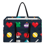 8-Bit Pixel Game Items Print Utility Tote Bag