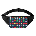 8-Bit Pixel Game Items Print Waist Bag