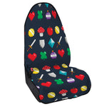 8-Bit Pixel Game Items Print Waterproof Car Seat Cover