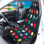 8-Bit Pixel Game Items Print Waterproof Car Seat Cover