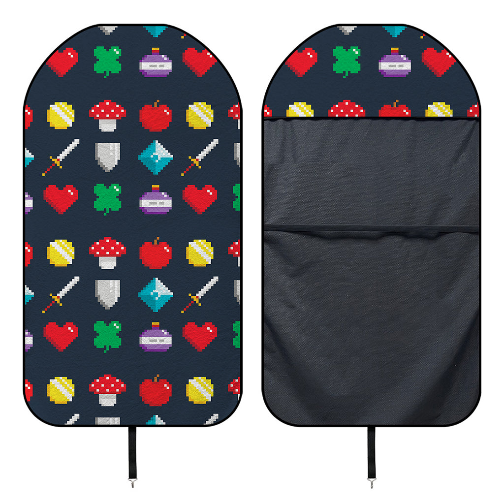 8-Bit Pixel Game Items Print Waterproof Car Seat Cover