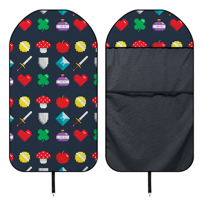 8-Bit Pixel Game Items Print Waterproof Car Seat Cover