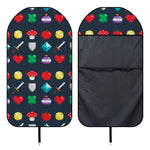 8-Bit Pixel Game Items Print Waterproof Car Seat Cover