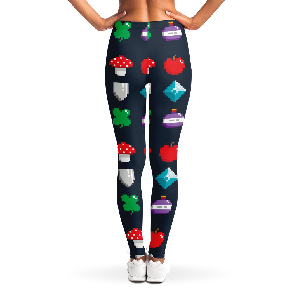 8-Bit Pixel Game Items Print Women's Leggings