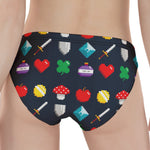 8-Bit Pixel Game Items Print Women's Panties
