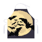 8-Bit Pixel Halloween Bat Print Adjustable Apron