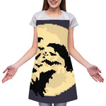 8-Bit Pixel Halloween Bat Print Adjustable Apron