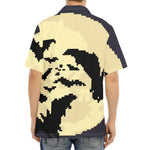 8-Bit Pixel Halloween Bat Print Aloha Shirt