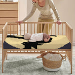 8-Bit Pixel Halloween Bat Print Baby Crib Sheet