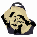 8-Bit Pixel Halloween Bat Print Baby Seat Cover