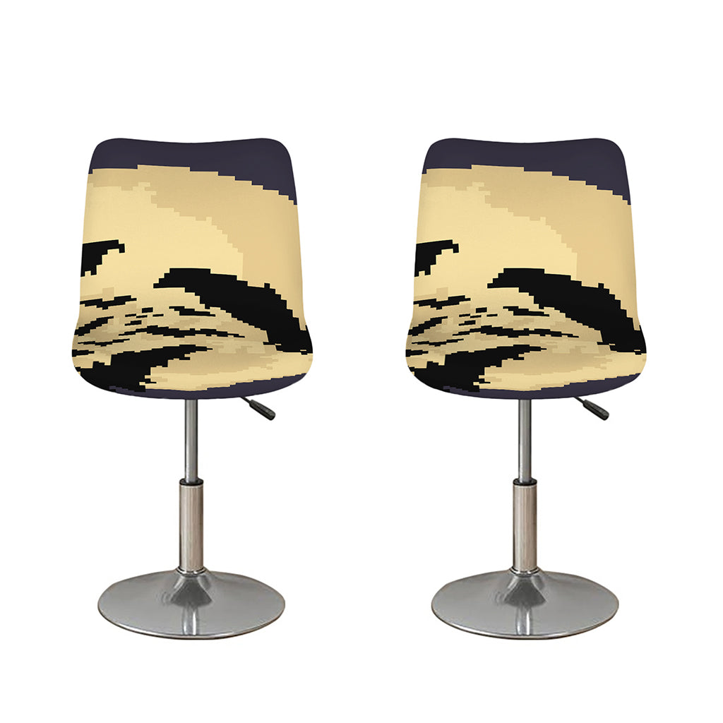 8-Bit Pixel Halloween Bat Print Bar Stool Covers