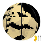 8-Bit Pixel Halloween Bat Print Basketball