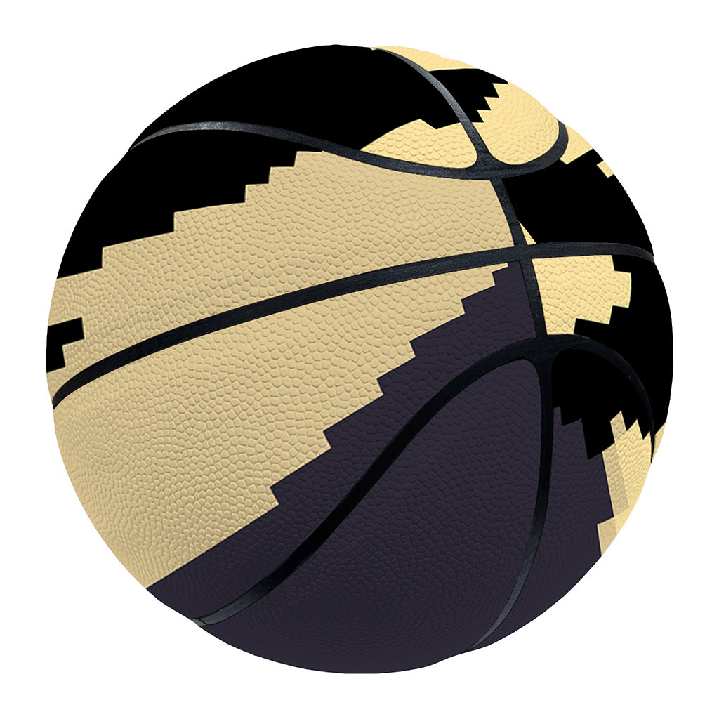 8-Bit Pixel Halloween Bat Print Basketball