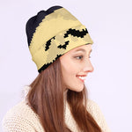 8-Bit Pixel Halloween Bat Print Beanie