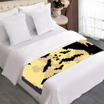 8-Bit Pixel Halloween Bat Print Bed Runner