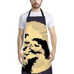 8-Bit Pixel Halloween Bat Print Bib Apron With Pocket
