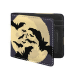 8-Bit Pixel Halloween Bat Print Bifold Wallet