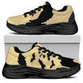 8-Bit Pixel Halloween Bat Print Black Chunky Shoes