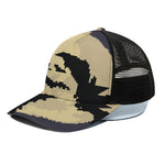 8-Bit Pixel Halloween Bat Print Black Mesh Trucker Cap