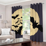 8-Bit Pixel Halloween Bat Print Blackout Grommet Curtains