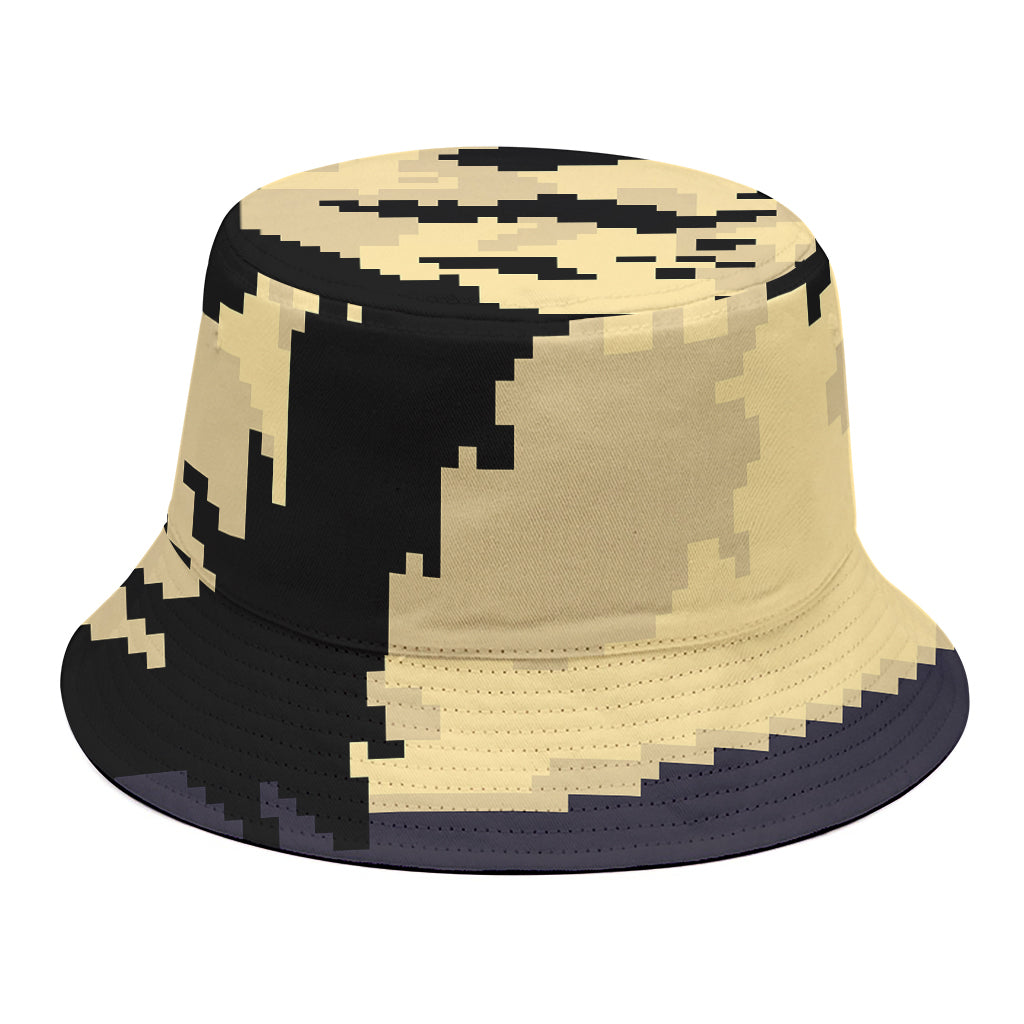 8-Bit Pixel Halloween Bat Print Bucket Hat