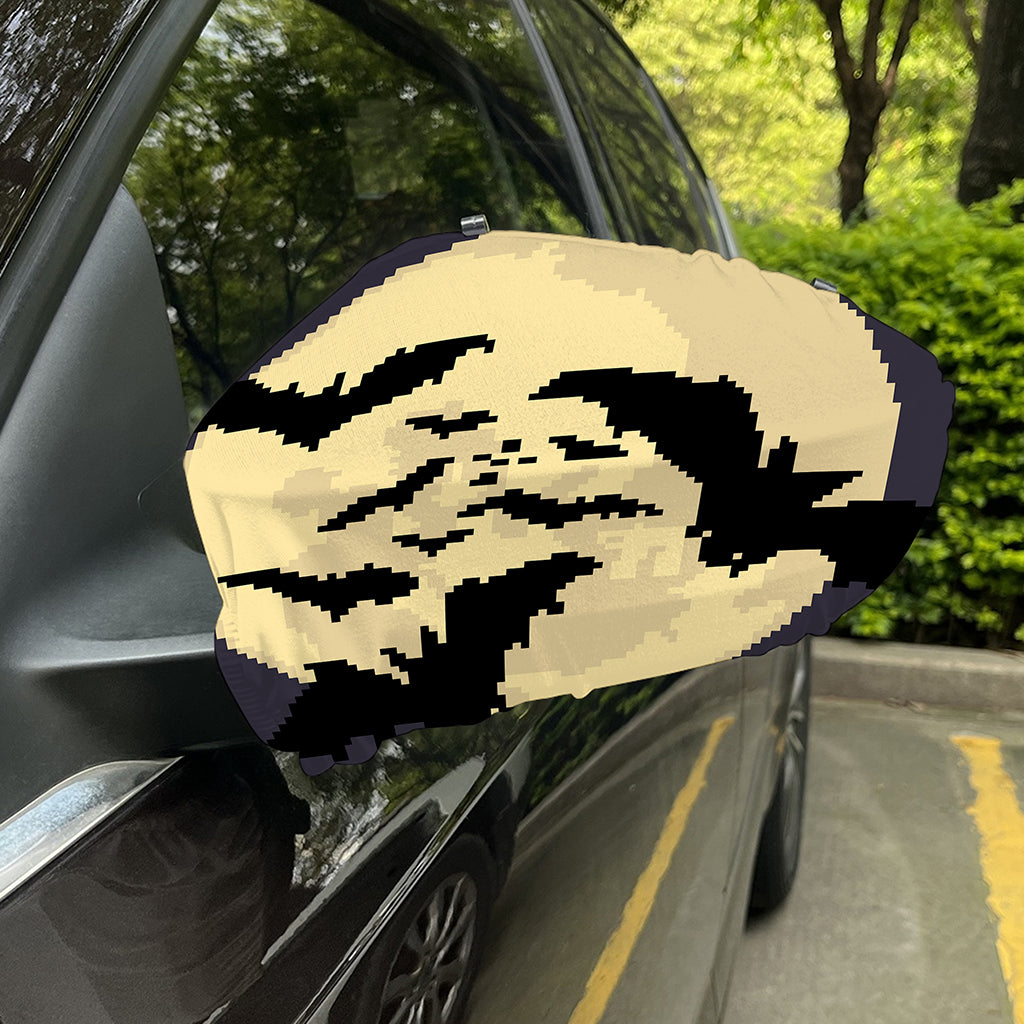 8-Bit Pixel Halloween Bat Print Car Side Mirror Covers