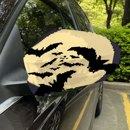 8-Bit Pixel Halloween Bat Print Car Side Mirror Covers