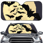 8-Bit Pixel Halloween Bat Print Car Windshield Sun Shade
