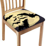 8-Bit Pixel Halloween Bat Print Chair Cushion Cover