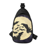 8-Bit Pixel Halloween Bat Print Chest Bag