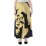 8-Bit Pixel Halloween Bat Print Chiffon Maxi Skirt