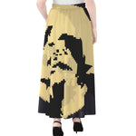 8-Bit Pixel Halloween Bat Print Chiffon Maxi Skirt